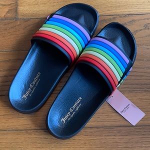 NEW with Tags! Rainbow Juicy Couture Slides